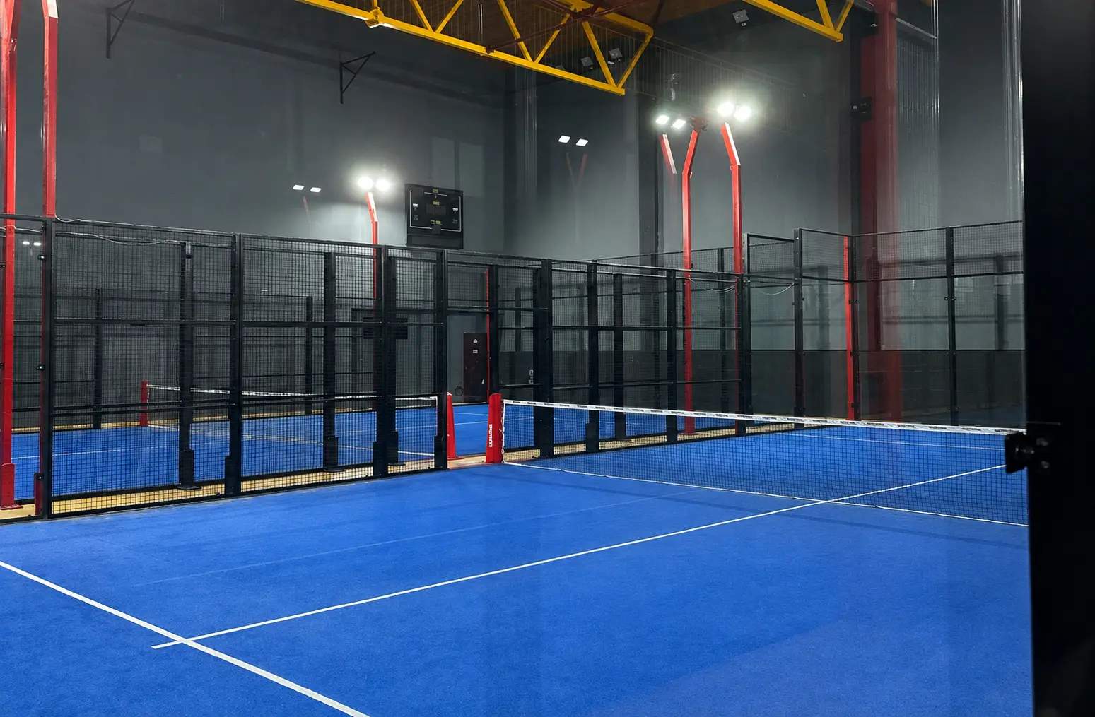 Indoor padel court at Padel Academy in Tbilisi
