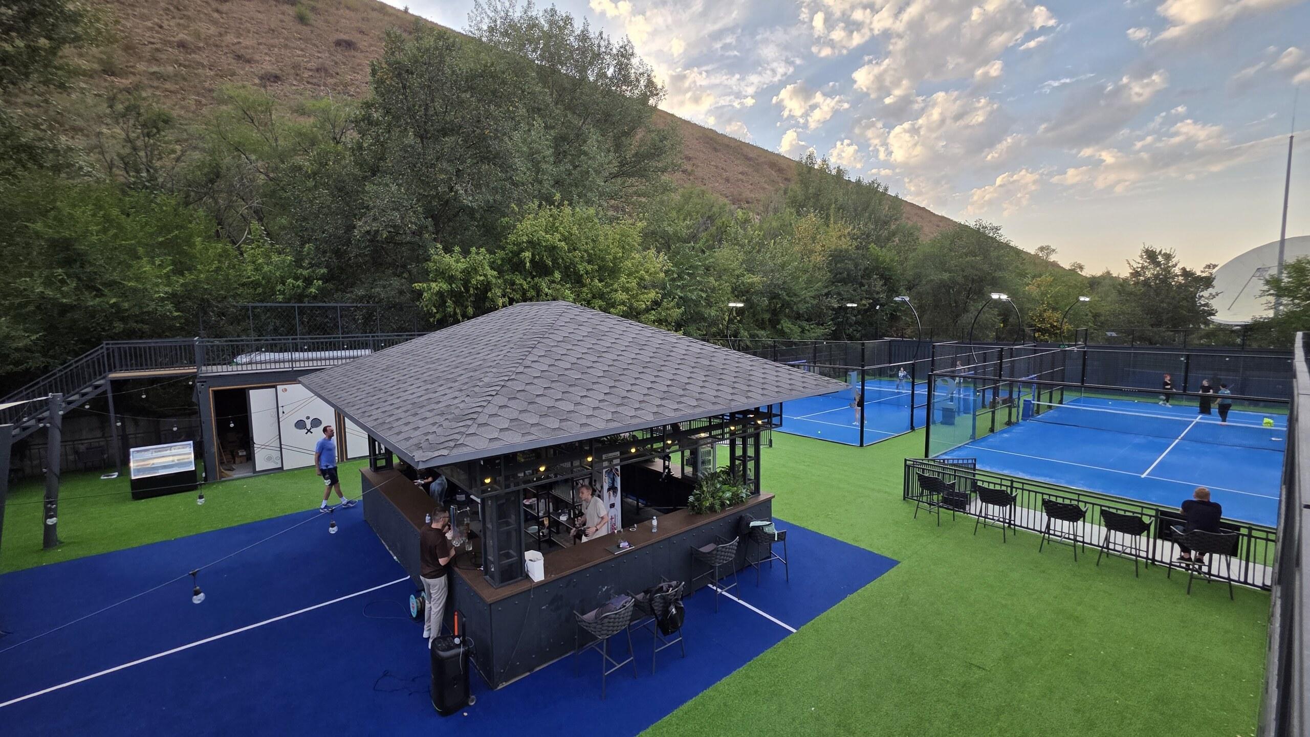 Café at Padel Hills in Almaty