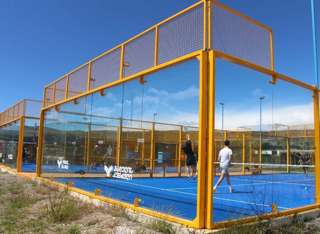 Outdoor padel court at Padel Island Lisi in Tbilisi